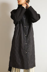 ダイヤキルト切替スタンドカラーコート