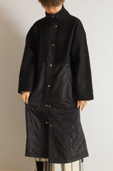 ダイヤキルト切替スタンドカラーコート