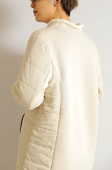 配色中綿ダンボールノーカラーコート