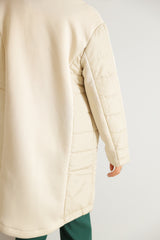 配色中綿ダンボールノーカラーコート