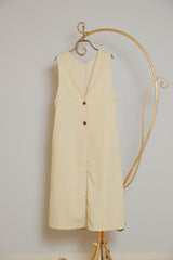 Vネックロングベスト