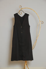 Vネックロングベスト