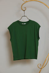 袖口リブフレンチスリーブプルオーバー