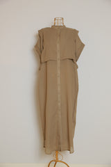 エプロンブザムカラーシャツワンピース