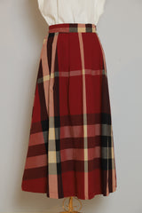 チェック柄フレアスカート