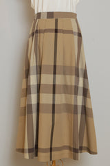 チェック柄フレアスカート