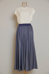 リブ切替フレアスカート