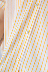 ノーカラーギャザーブラウス