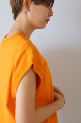 袖口リブフレンチスリーブプルオーバー