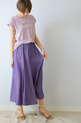 リブ切替フレアスカート