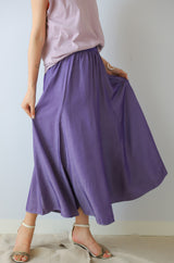 リブ切替フレアスカート