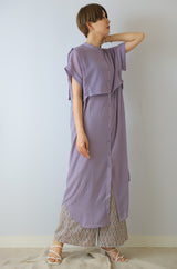 エプロンブザムカラーシャツワンピース