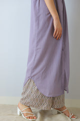 エプロンブザムカラーシャツワンピース