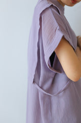 エプロンブザムカラーシャツワンピース