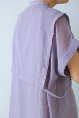 エプロンブザムカラーシャツワンピース