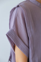 エプロンブザムカラーシャツワンピース