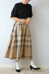 チェック柄フレアスカート