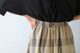 チェック柄フレアスカート