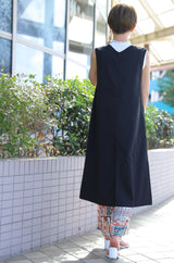 Vネックロングベスト