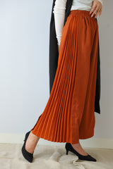 サイドプリーツワイドパンツ