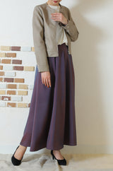 シャンブレーマキシフレアスカート