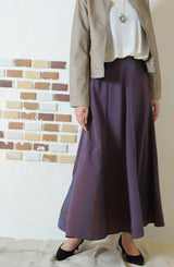 シャンブレーマキシフレアスカート