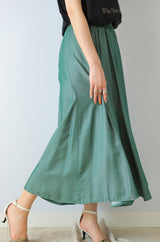 リブ切替フレアスカート