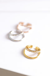 ビジュー2連イヤーカフ