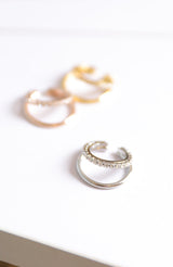 ビジュー2連イヤーカフ