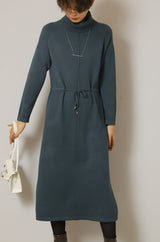 ハイゲージニットドロストワンピース