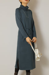 ハイゲージニットドロストワンピース