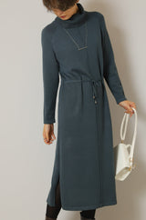 ハイゲージニットドロストワンピース