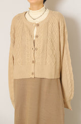 ケーブルカーディガン+ワンピースセット