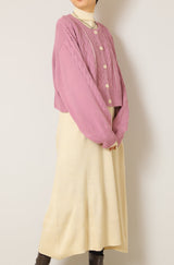 ケーブルカーディガン+ワンピースセット