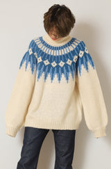 ノルディック柄ハイネックプルオーバー