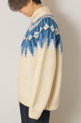 ノルディック柄ハイネックプルオーバー