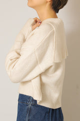 セーラーカラーショートニットプルオーバー