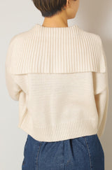 セーラーカラーショートニットプルオーバー