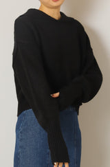 セーラーカラーショートニットプルオーバー