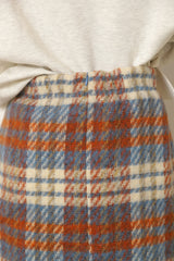 大判チェック柄タイトスカート