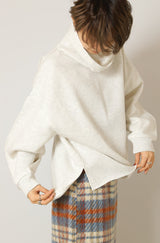 オフタートル裏起毛プルオーバー