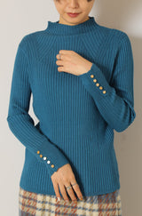 ヒートハイネック袖釦プルオーバー