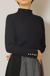 ヒートハイネック袖釦プルオーバー