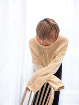 メッシュ編切替プルオーバー