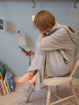 裏毛スキッパーパーカーワンピース