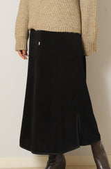 変形リブジャージースカート