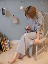 裏毛スキッパーパーカーワンピース