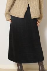 変形リブジャージースカート