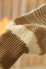 シャギーツイード風ニットプルオーバー