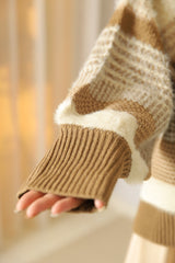 シャギーツイード風ニットプルオーバー